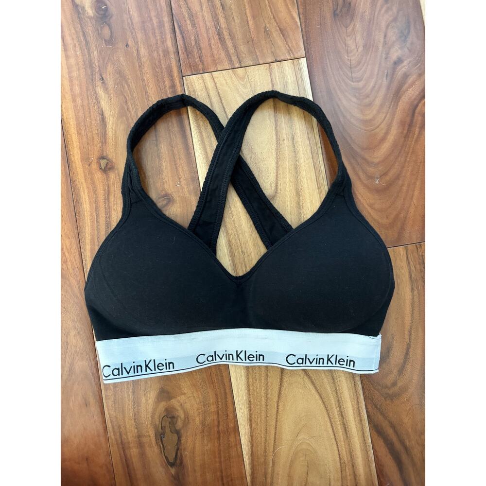Calvin Klein Performance Crisscross Back Sports Bra Black Small Padded